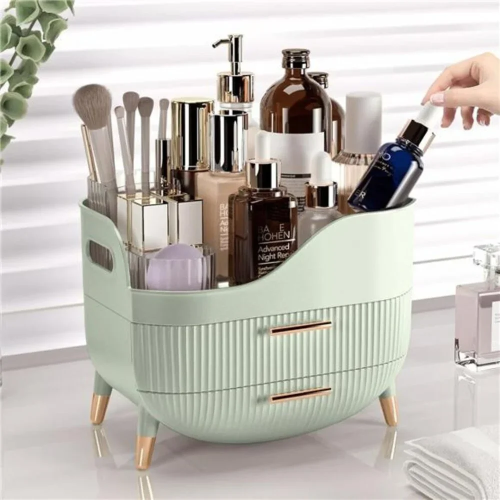 Makeup organizer with drawers large cosmetic storage box skincare vanity case